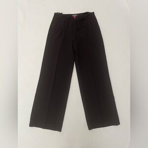 Vince Camuto womens size 2 tie front sailor black trouser pants